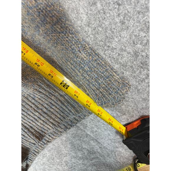 Vintage 90s Boat House Row 1/4 Button Pullover Sweater Mens XL Gray Wool Blend - Picture 3 of 4